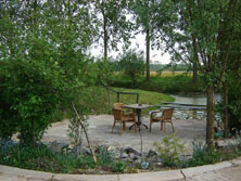 terras bij minicamping Boerderij Hazenveld in Kockengen
