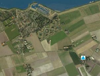 Luchtfoto van boerderijcamping Corneliahoeve