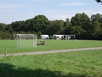 Speelveld op boerencamping Jiltdijksheide in Opende, provincie Groningen.