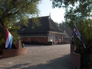 Ingang boerderijcampoing Meinsma in Moddergat, Friesland